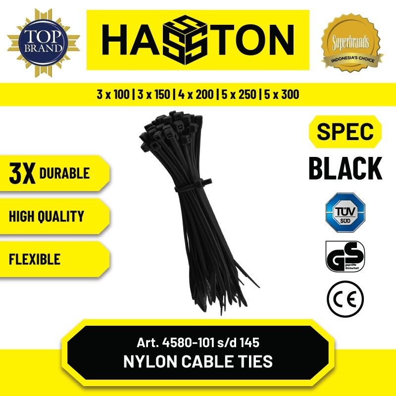 

Hasston Kabel Ties / Cable ties / Ikat Kabel / Nylon Cable Ties (4580)