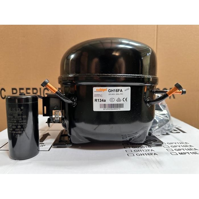 KOMPRESOR CUBIGEL GH16FA | KOMPRESOR FREEZER/KULKAS 1/2PK R134A LBP ( Pengganti KULTHORN AE2415Y ) /