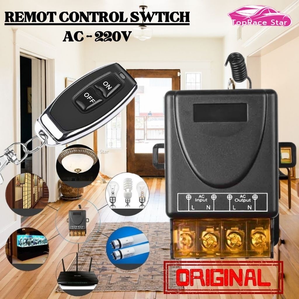 Relay Switch AC 220 DC 12V 1CH Remote Control Saklar on off