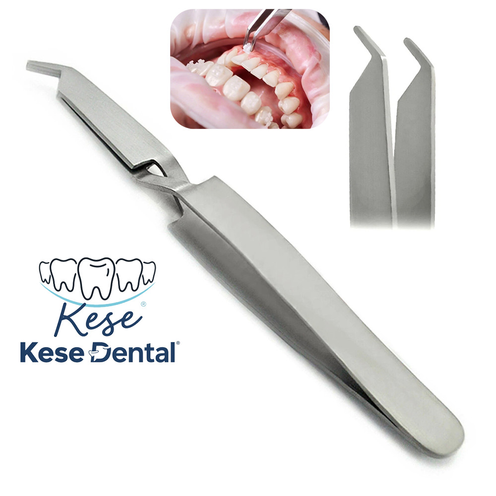 Orthodontic Bracket Holder Tweezers – Pinset Jepit Bracket Gigi – Alat Bantu Presisi untuk Perawatan