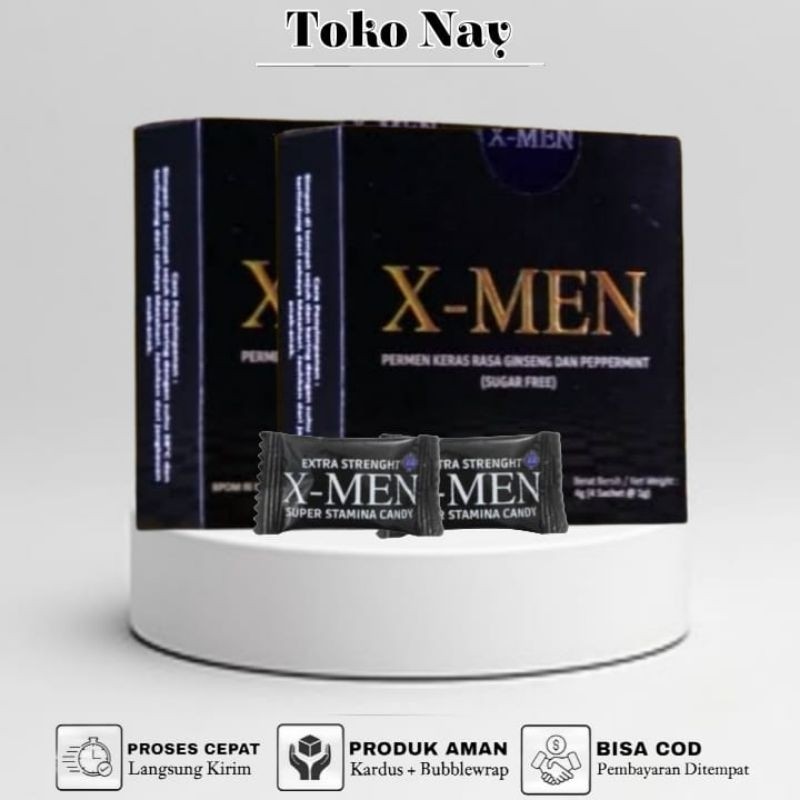

X-MEN Candy Original - Permen Stamina Pria Dewasa 3 Kotak Isi 12 pcs Resmi Bpom RI MD X men