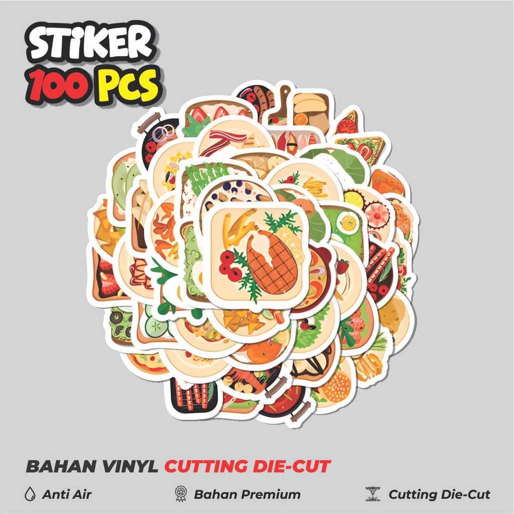 

Terbaru! 50 pcs Stiker Delicious Breakfast Gourmet [Sarapan Lezat Gourmet] Dekorasi Lucu Kreatif untuk Notebook, Skateboard, HP