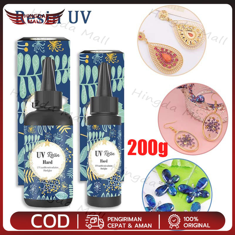 

200g Resin Uv Bening / Resin Uv Hard / Lem Uv Resin Hard / Resin Ultraviolet Untuk Craft