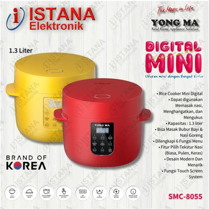 YONG MA MAGIC COM/RICE COOKER DIGITAL 1.3 LITER SMC 8055