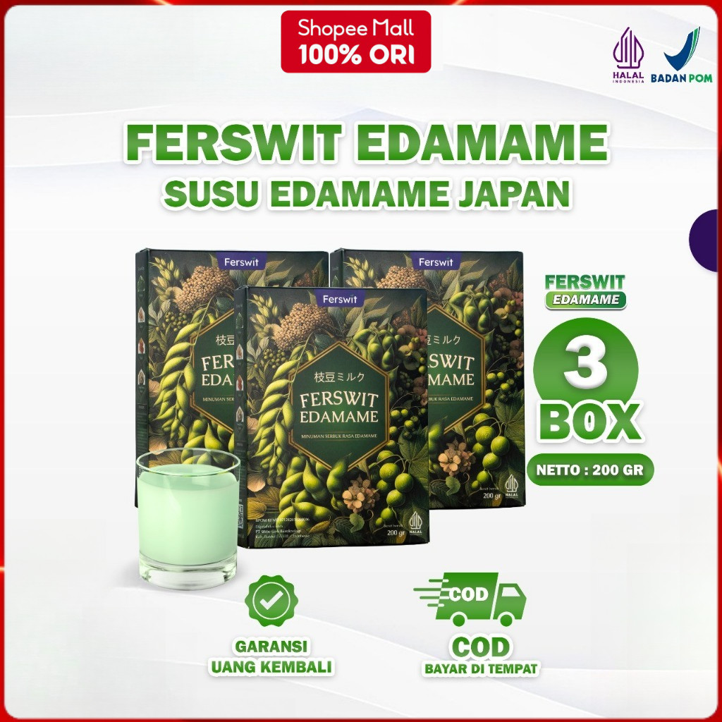 

Keysun Ferswit Susu Edamame Jepang Paket 3 Box Formulasi Khusus Asam Urat, Kolesterol, Nyeri Sendi & Tulang