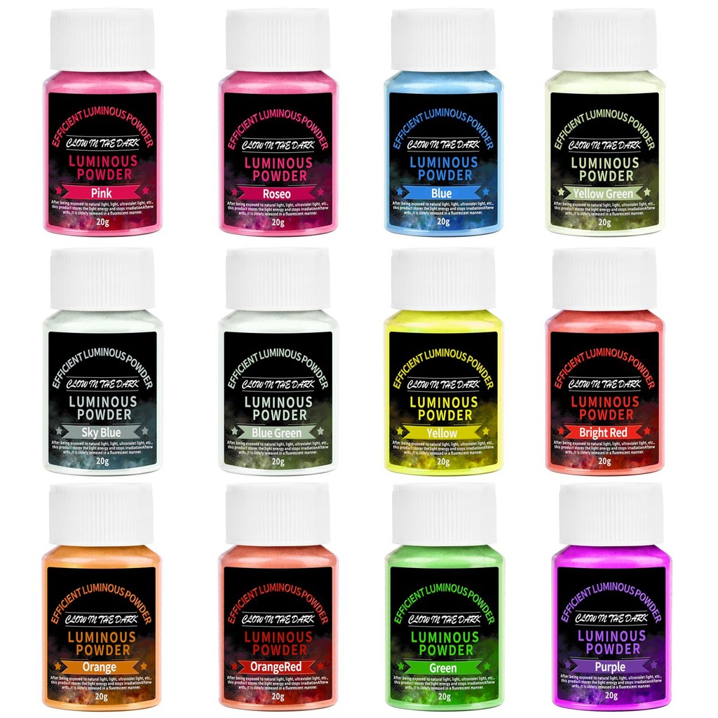 

20g/Bottle Luminous Powder Pigment Glow In The Dark Phosphor Luminous Powder Bright Luminescent Powder Pigment Resin Filler
