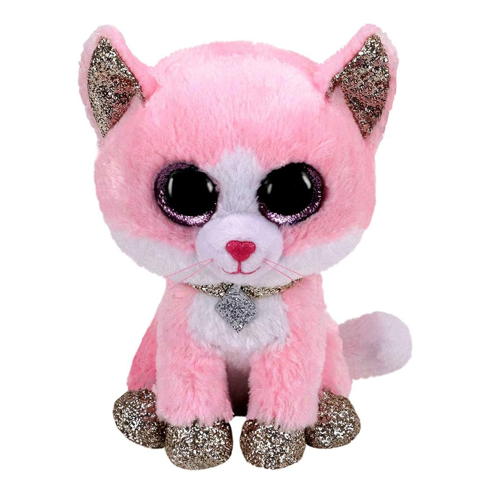 Ty Beanie Boos Plush Toy Amaya The Pink Cat Doll Animal Anime Collection