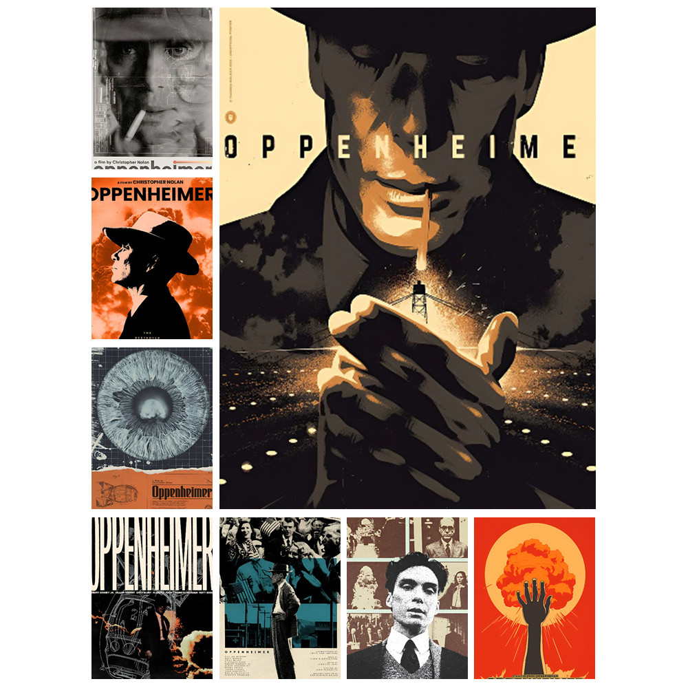 

Oppenheimer Movie Poster Vintage Canvas Art Nordic Style Home Decor for Living Room Bar Cafe Wall Painting Print Family Gift