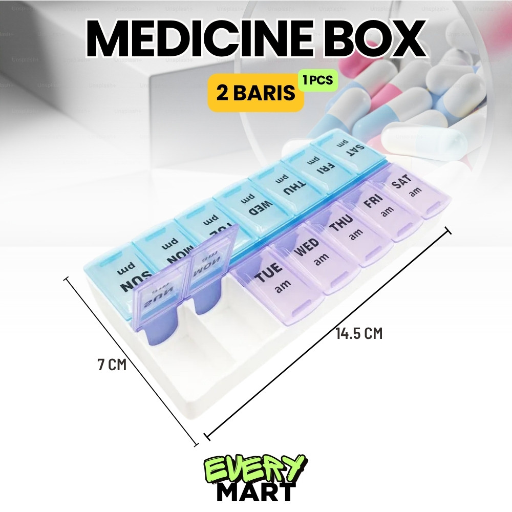 Kotak Obat / Tempat Obat / Tempat Obat Harian / Kotak Obat Harian / Medicine Box / Kotak Obat 7 Hari
