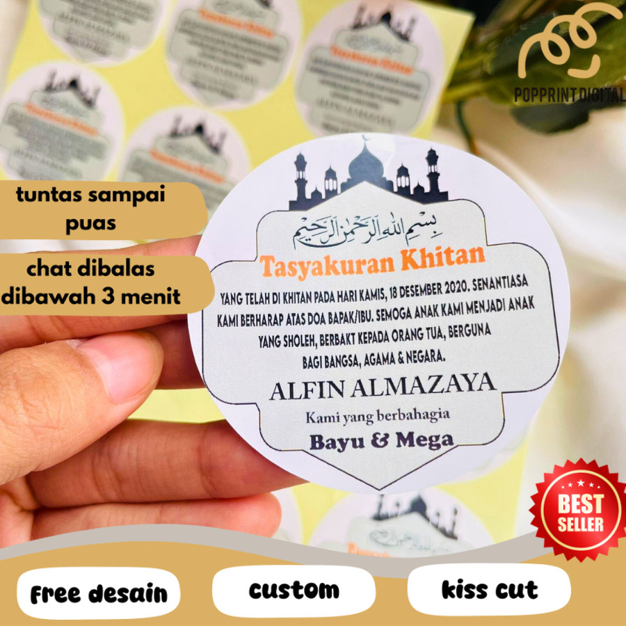 

PpD 7-11 STIKER TASYAKURAN KHITAN / SYUKURAN KHITAN / WALIMATUL KHITAN