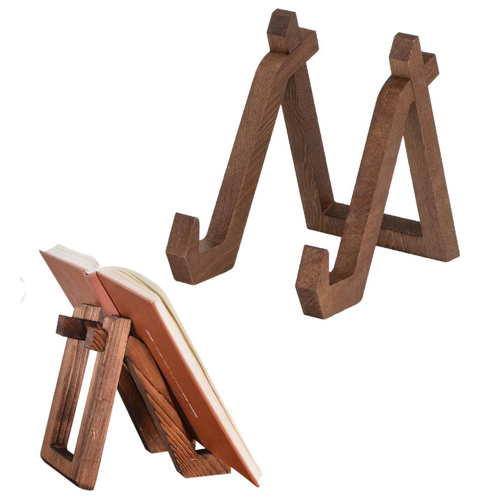 

Wooden Photo Display Stand Multifunctional Kitchen Counter Item Display Rack Desktop Picture Frame for Home Office Decor