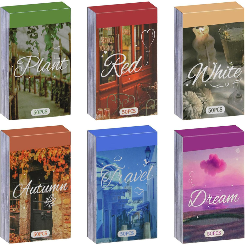 

300PCS Scenery Style Sticker Book Washi Paper Journal DIY Material Decoration Sticker Memo Pad Scrapbook Stationery