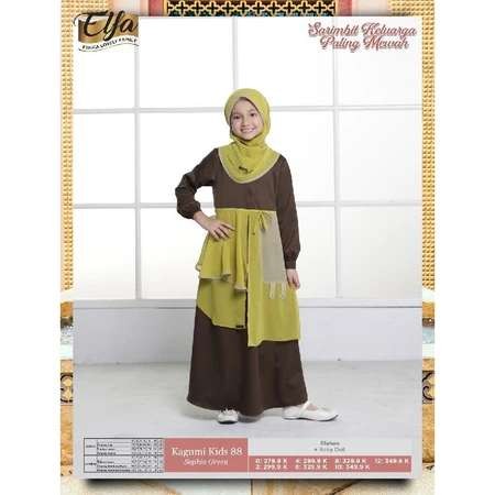 ETHICA GAMIS ANAK KAGUMI KIDS 88 SEPIA GREEN