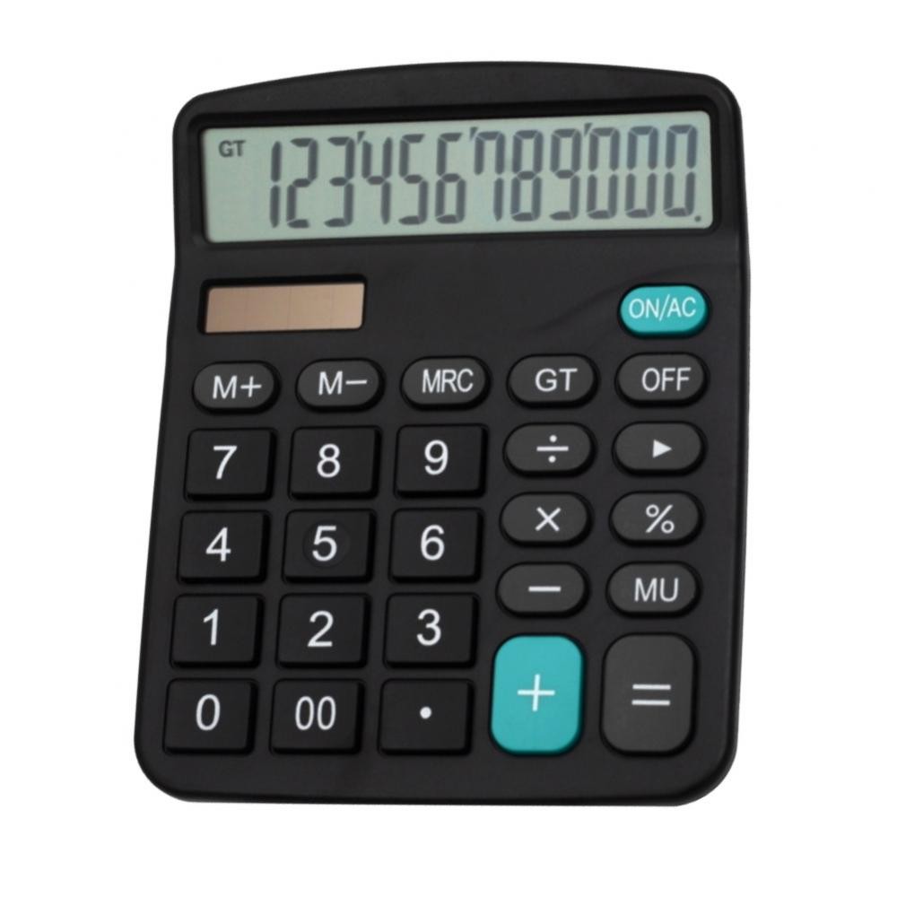 

12-Digit Solar Powered Large Display Calculator Home Office Accountant Home Office School Financial Tools