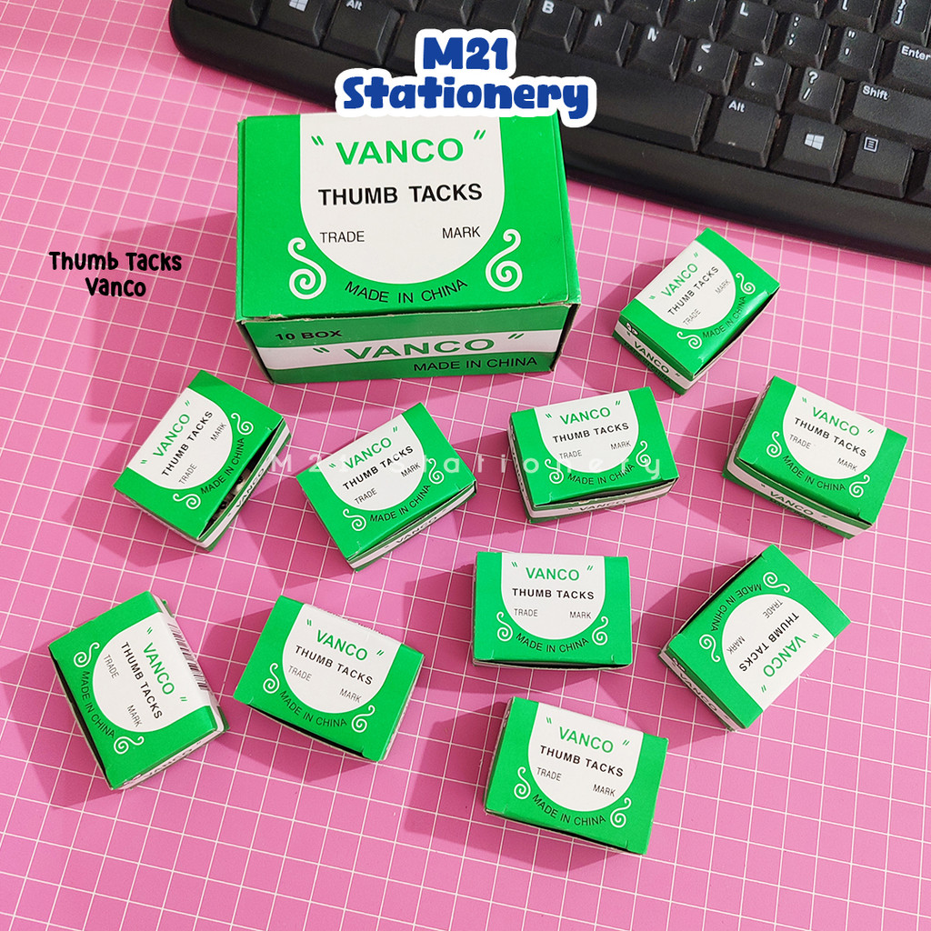 

(1 PACK ISI 10) PAKU PINES VANCO / ISI 10 KOTAK KECIL PAKU PAYUNG MURAH THUMB TACKS ALAT TULIS ATK SEKOLAH STATIONERY LENGKAP TERMURAH