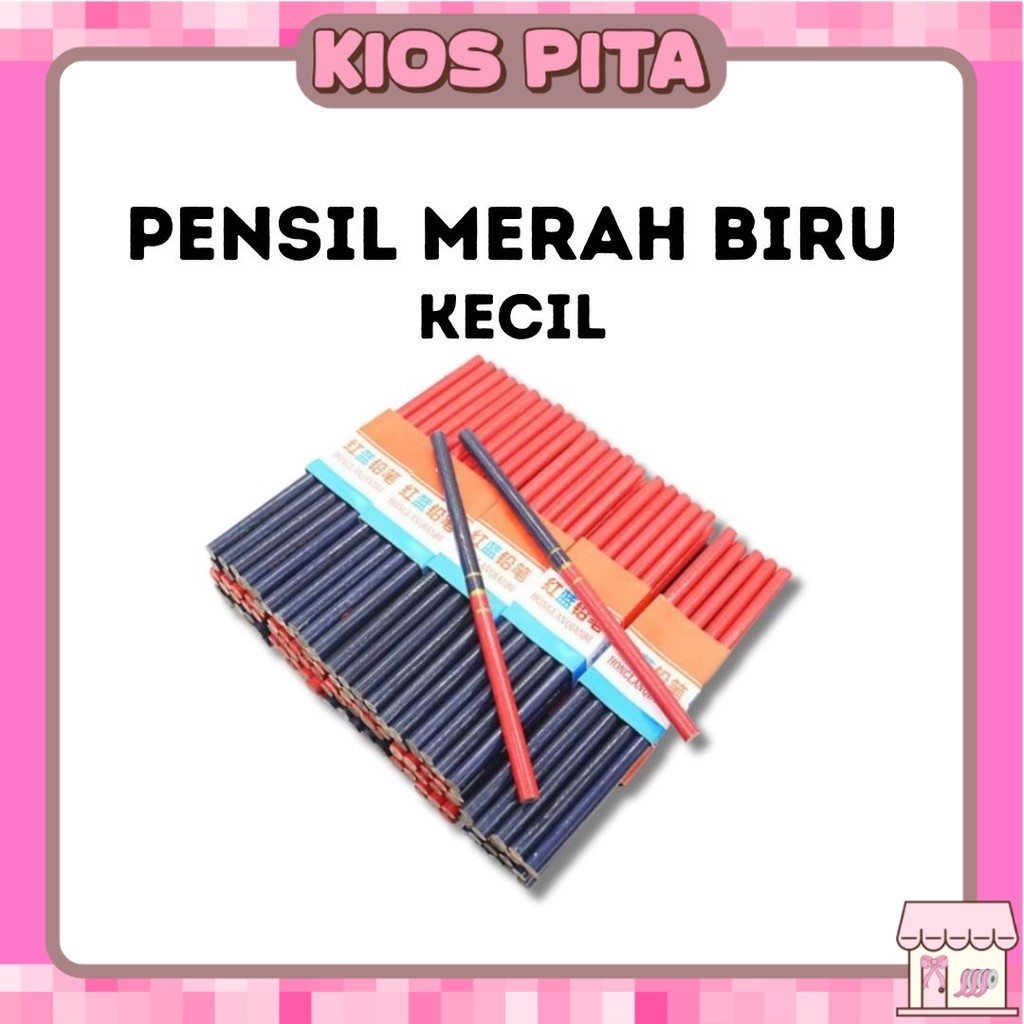 

Pensil merah biru kecil / pensil pola merah biru kecil ORIGINAL