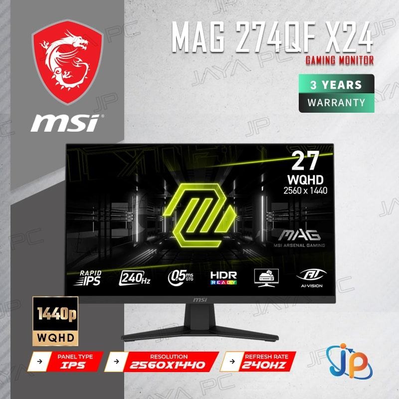 Monitor MSI LED IPS MAG 274QF X24 - WQHD 27" Inch