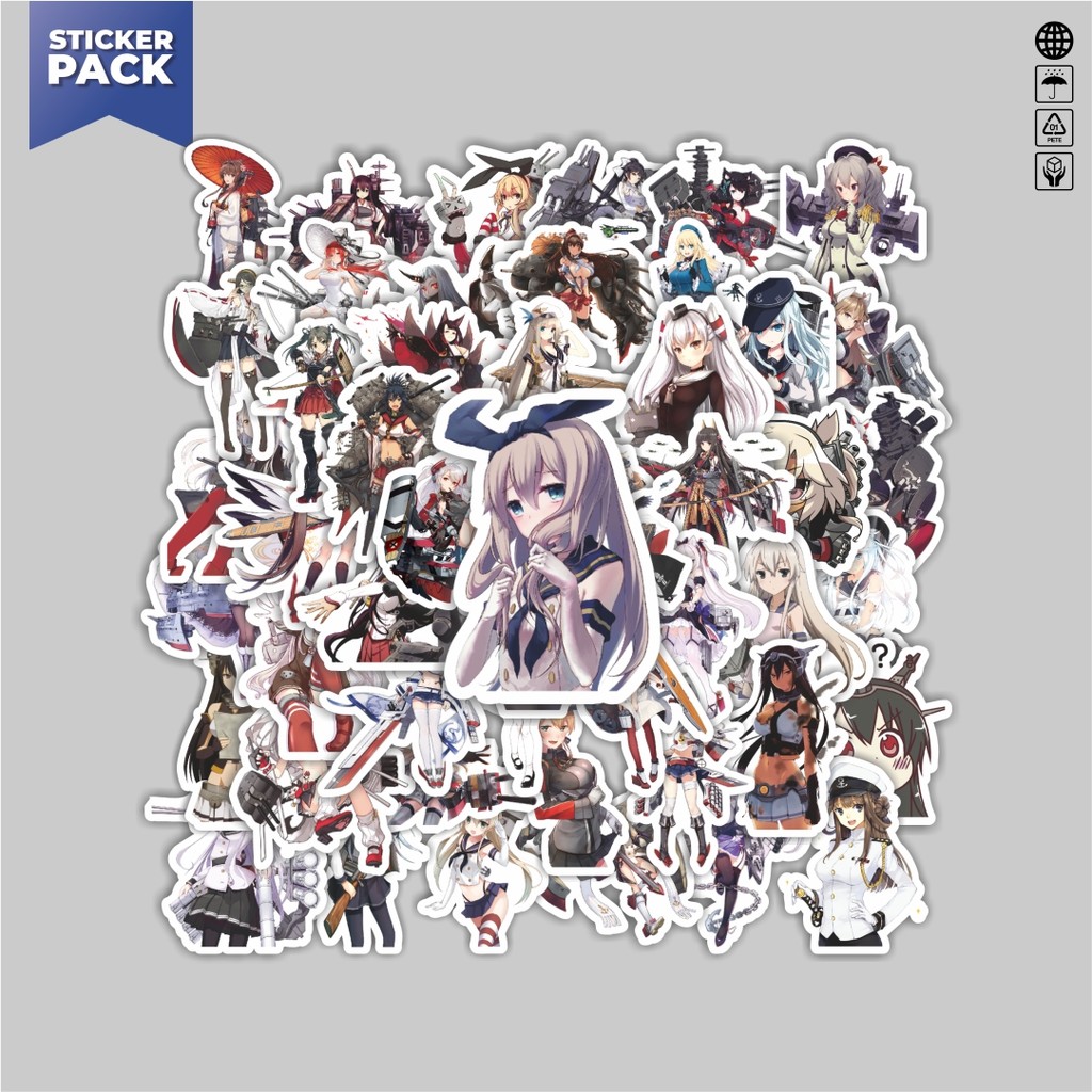 

[100PCS]Stiker Pack Stiker Anime Game Series Kantai Collection Character 8 Aesthetic Vinyl Anti Air Dekorasi Sticker Laptop Buku Journal Koper Helm Casing HP Gitar Helm Skateboard