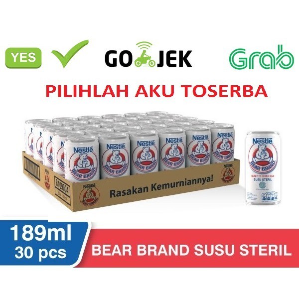 

Susu Steril Susu Beruang Bear Brand - 189 ml (1 pack isi 30)
