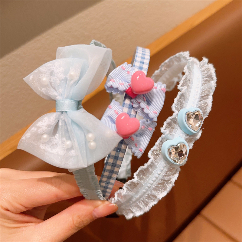 AFM Bando Anak Motif Pita Aksesoris Rambut Anak Bunga Mutiara Cantik Aksesoris Bando Fashion Anak Cu