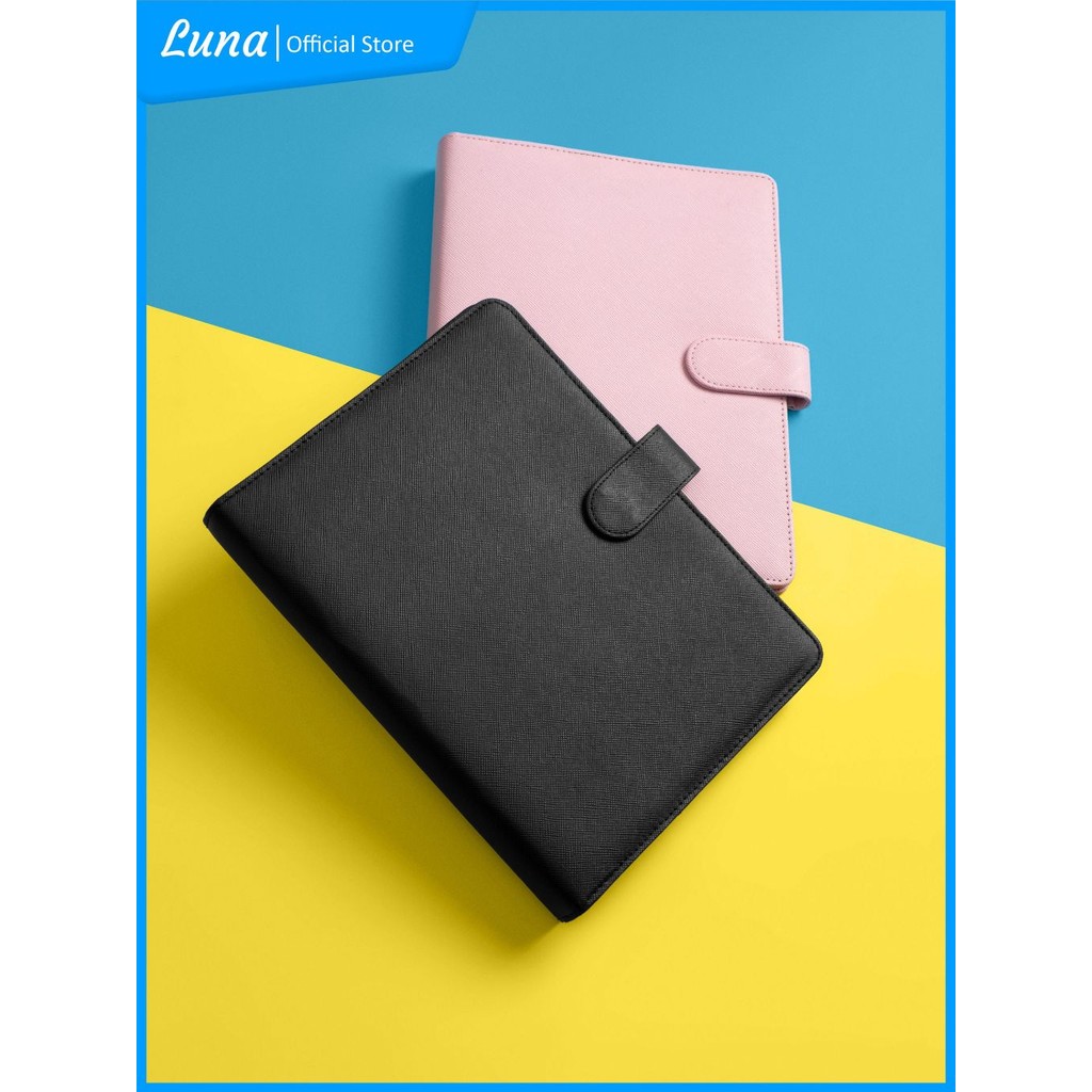 

Luna Binder A5 Ring 20 Buku Binder Kulit pilos Agenda Warna Hitam Binder OrganizerTermurah