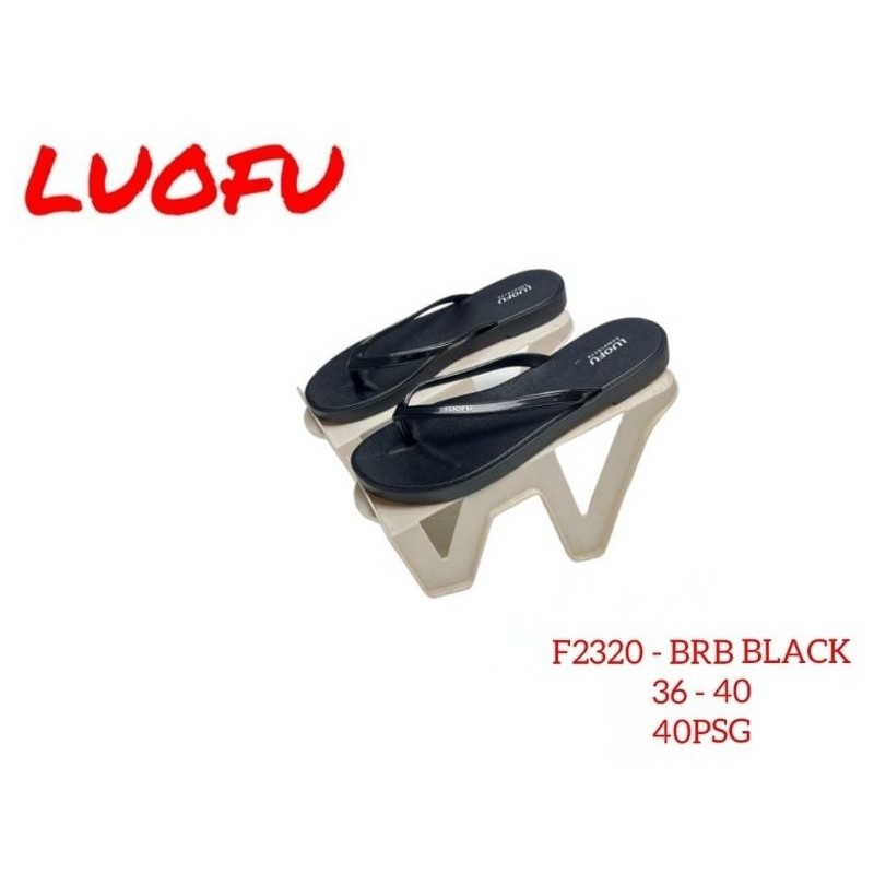 LUOFU 2320 BLACK SANDAL JEPIT WANITA/SENDAL JEPIT CEWEK