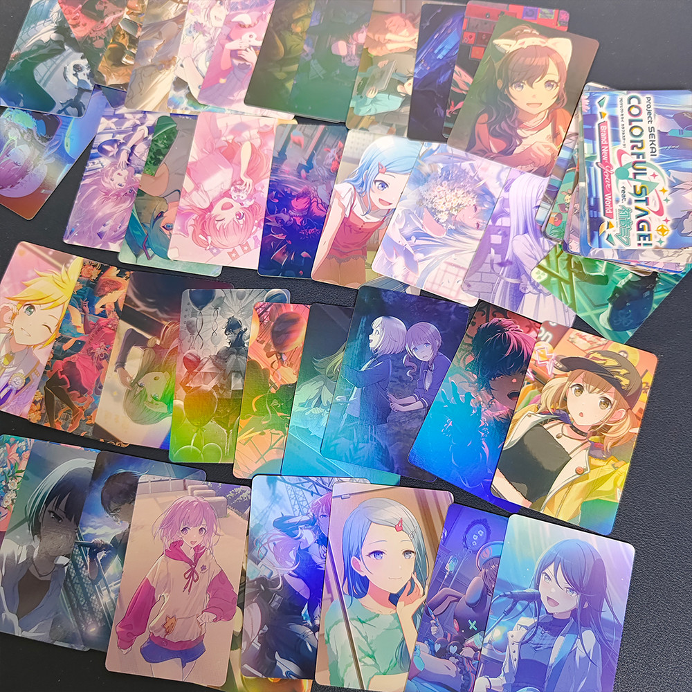

Project Sekai Complete Set Anime Laser Card Cosplay Rounded Corners Lomo Card Gifts 50Pc/set
