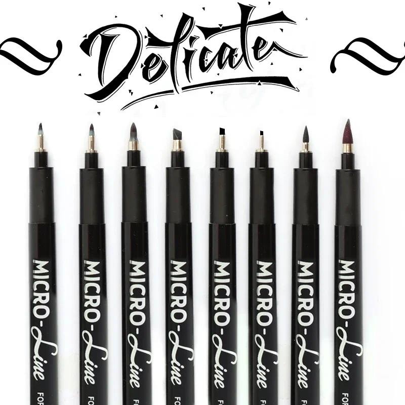 

Hand Lettering Pens, Calligraphy Brush Pen, Pigment Liner Micron Pen Black Markers Set for Artist Sketch, Technical, Beginners