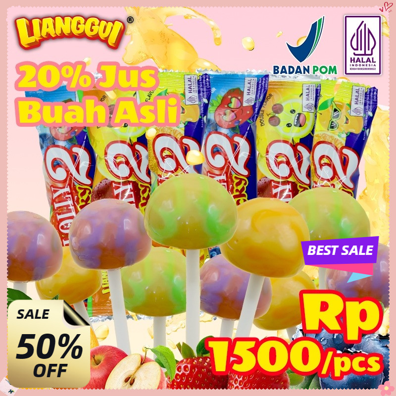 

[Pengiriman 24 jam] LIANGGUI HALAL Lianggui Lolipop Buah 6 Rasa HALAL - Viral, Cemilan Anak & Kantor, Snack Part