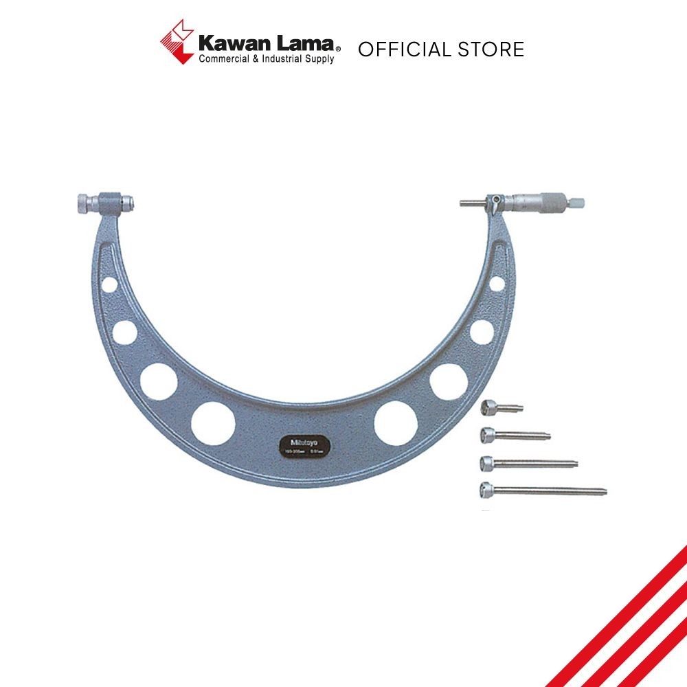 KLS Mitutoyo Mikrometer Luar 400-500/0.01 mm 104-143A Alat Ukur Benda Kecil Tipis Pengukur Ketebalan
