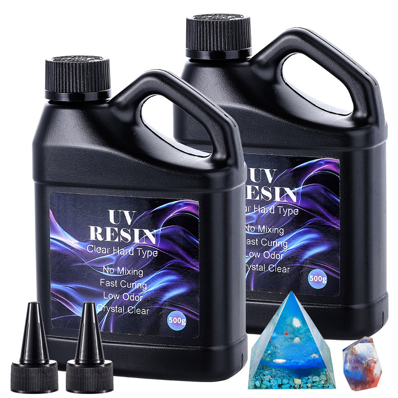 

UV Resin 500g -Bulk Upgraded Crystal Clear Hard Type UV Resin Kit Fast Curing Epoxy Resin Supplies for Craft Jewelry Making