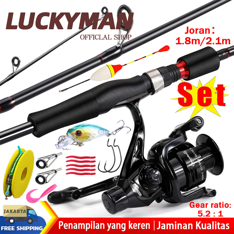 【Promosi】Set joran pancing serat karbon berongga berkualitas tinggi, 1 set joran pancing