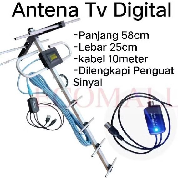 SCORE Antena Digital / Antena Digital Outdoor / Antena Tv Digital + penguat sinyal