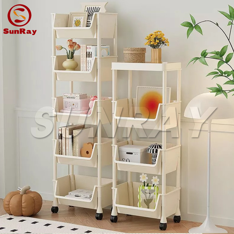 

SunRay Rak Buku Rak susun Rak Buku portable Lemari Buku Plastik Rak Portable Roda Rak Mainan Rak Roda Toy Storage Rak Susun TempatRak Buku Portable Serbaguna 4 Susun Rak Susun Tingkat Penyimpanan Mainan Anak Rak Buku Serbaguna Tempat