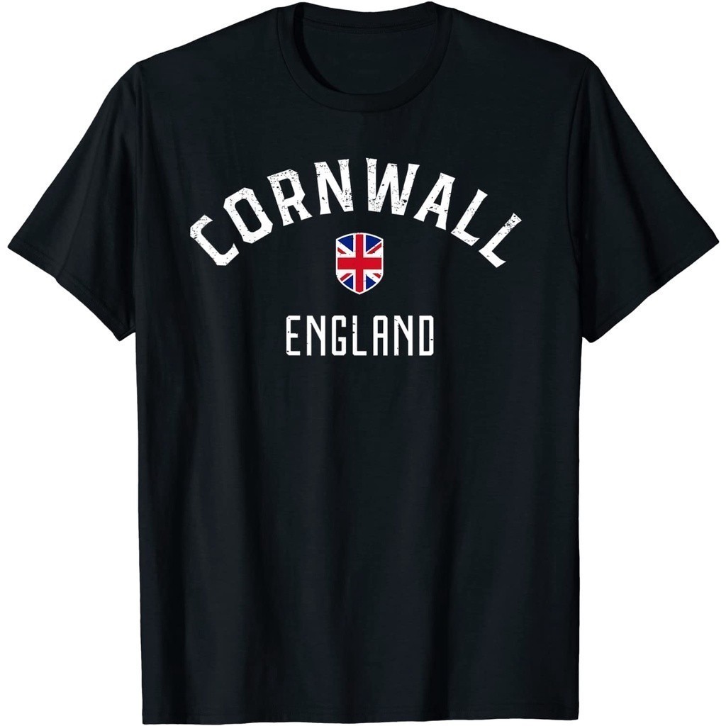 Baju Kaos Dewasa Cornwall England T Shirt - British Flag Cornwall