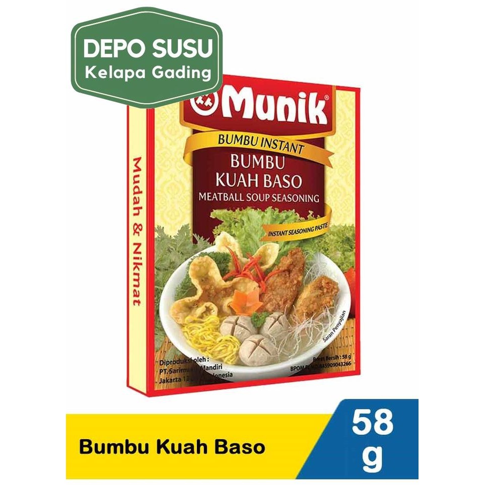 

[Best Seller]Promo Bumbu Munik Soto Ayam Panggang Betawi Opor Gulai Semur Kuah Bakso Mie - Kuah Bakso