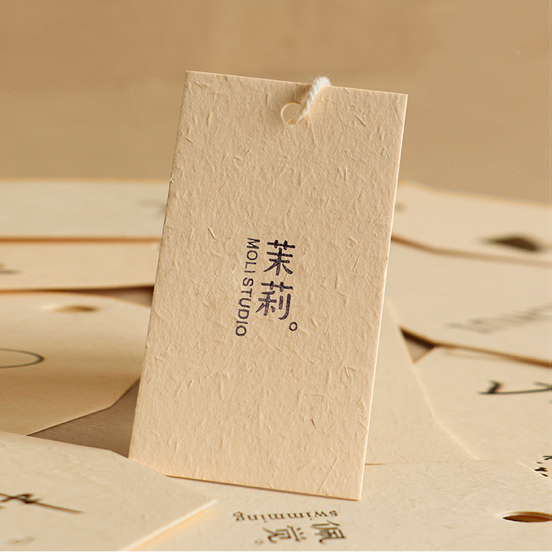 

Women's Clothing Single-sheet Cardboard Printing Make High-grade Grass Herbal Paper Universal Custom-made Swing Hang tags