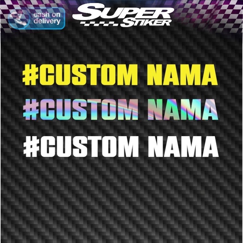 

STICKER CUSTOM NAMA/STICKER HOLOGRAM CUSTOM NAMA