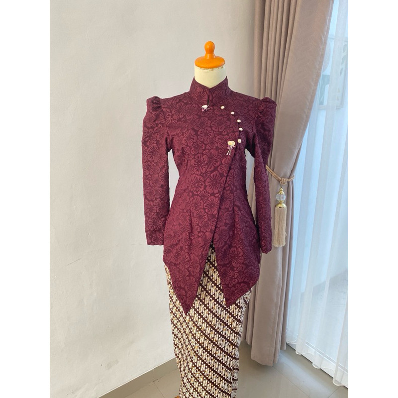 yasmina janggan set kebaya gadis kretek bahan furuko jaguard rok batik terlaris