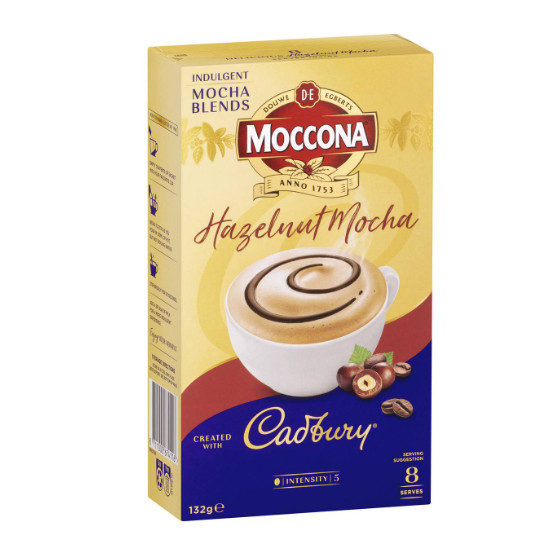 

Moccona Cadbury Hazelnut Mocha Sachets 8 Pack Australia