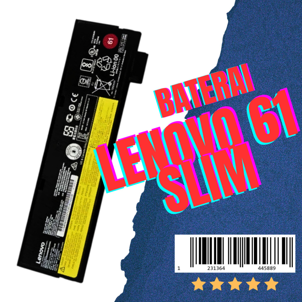 Baterai Laptop Lenovo Thinkpad 61 Slim T470 T480 T570 T570 T580 Berkualitas
