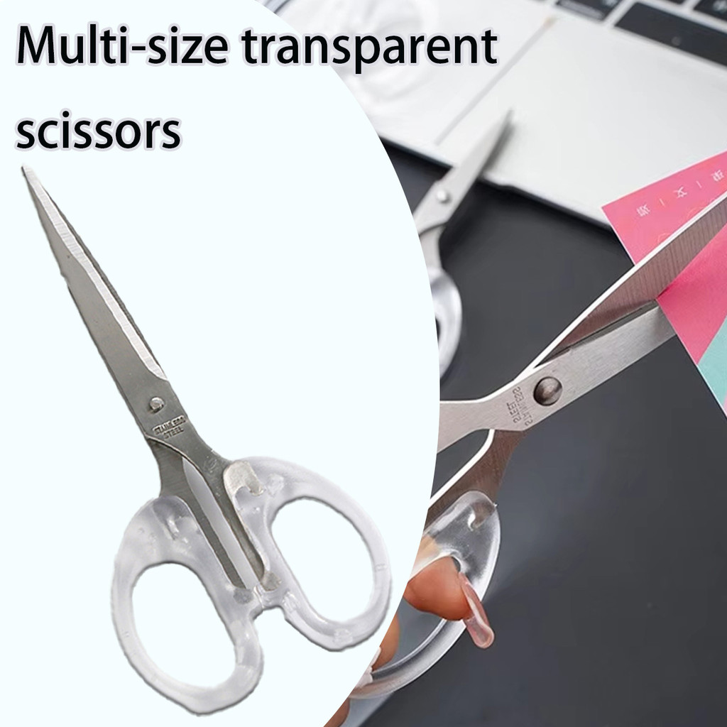 

Gunting kertas Aesthetic Transparan Besar Multifungsi Gagang Bening Estetik Pemotong Gunting Tajam Scrapbook Use