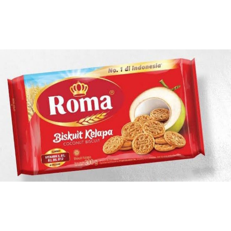 

Roma Biskuit Kelapa Family pack-netto 300 gr/ROMA KELAPA BISKUIT 300 GRAM