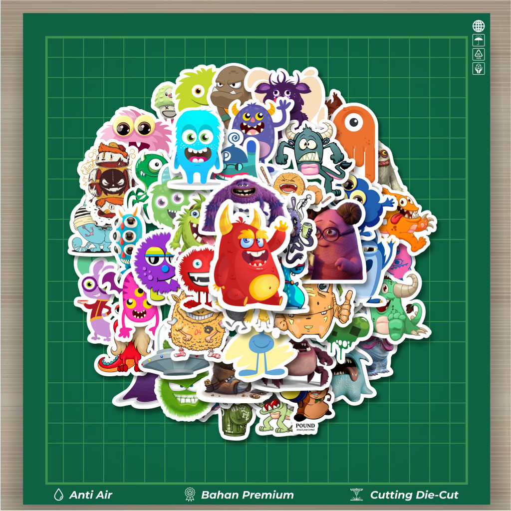 

HOT 50 PCS STIKER Stiker Monster Art Illustration Karakter Mix 4 Stiker Fashion Cars Decal Dingin Kartu Album Custom Vinyl Anti Air- Sticker Aesthetic Buku Journal Koper Casing HP Tablet Laptop Helm Motor Botol Minum