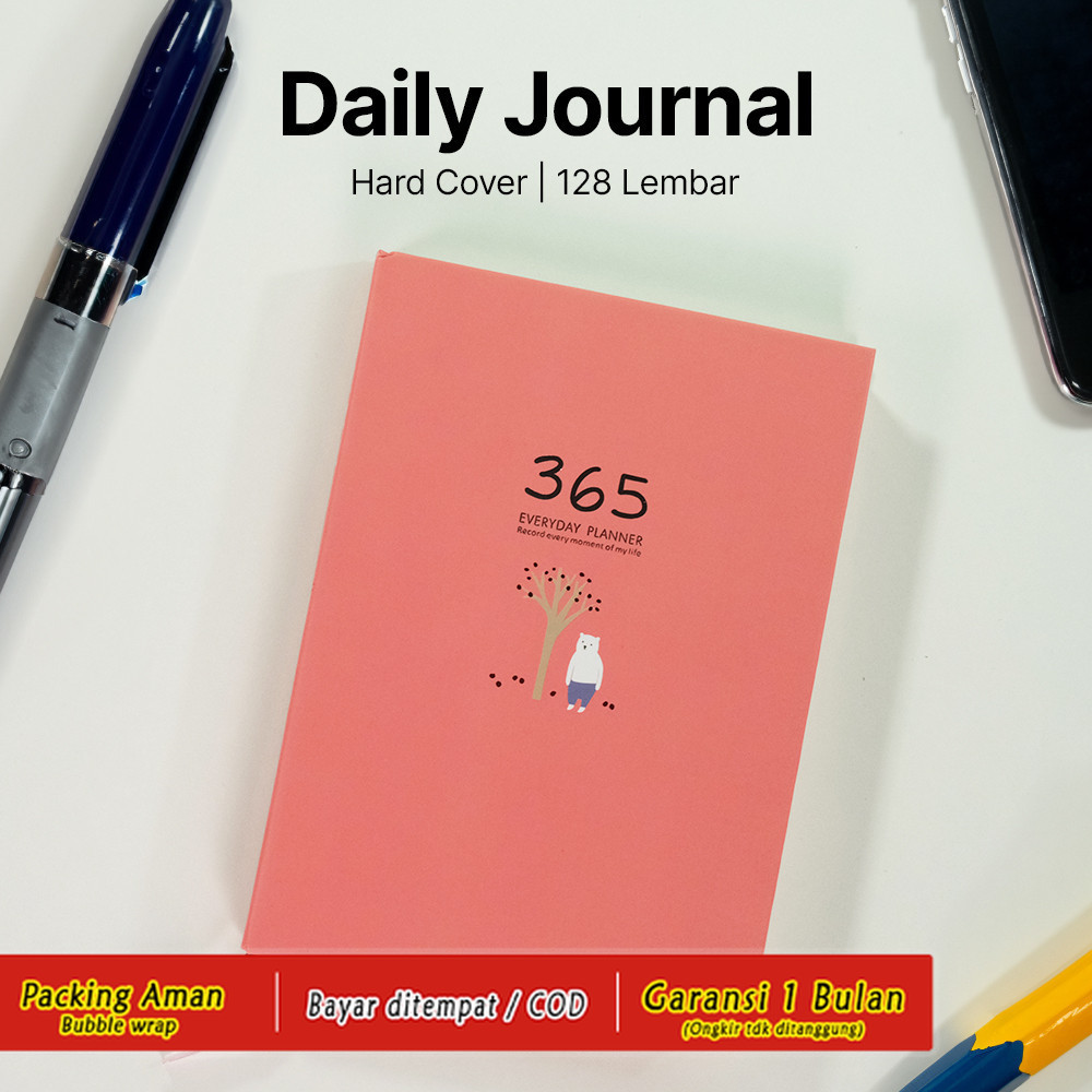 

Buku Diary Catatan Jurnal 365 Hari Daily Journal Hard Cover 128 Lembar