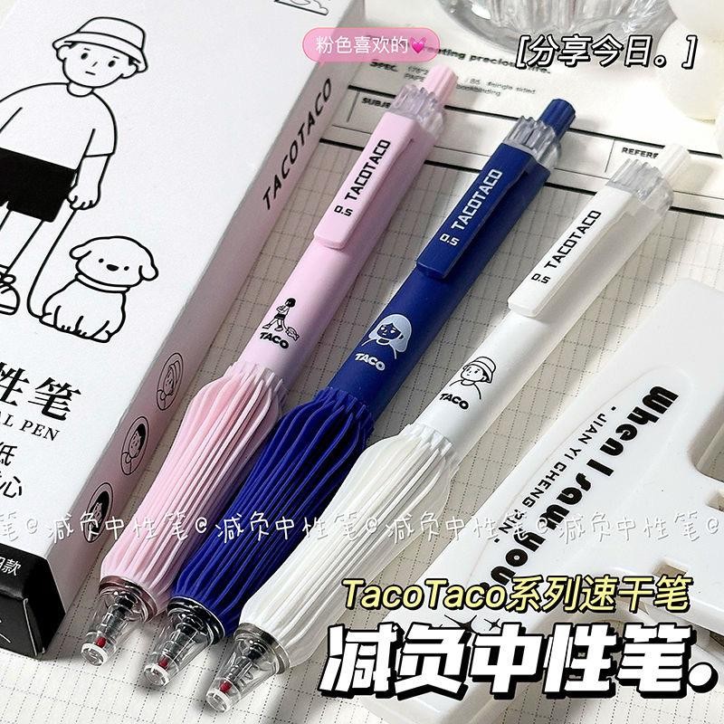 

Press Pen Ballpoint Pena Pen Gel Cetek TACO TACO Enak Dipakai 1 Pcs Warna Hitam