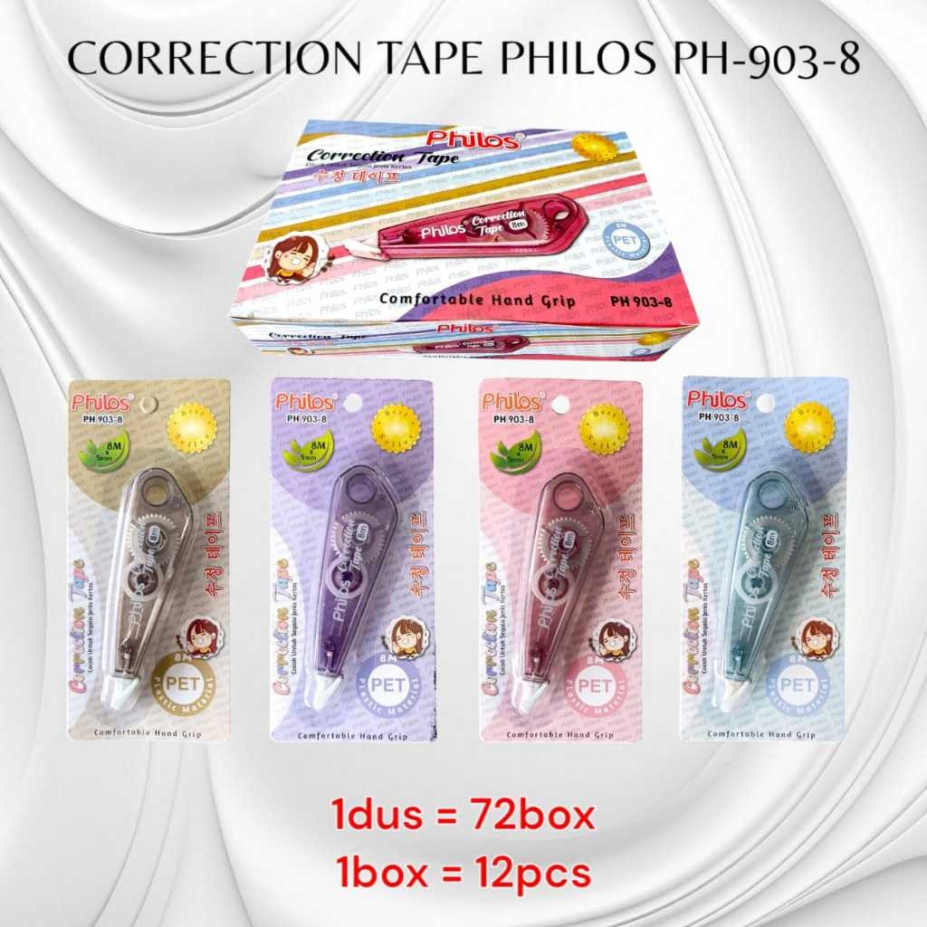 

[SDW] pekanbaru/CORRECTION TAPE PHILOS PH 903-8 MURAH/ TIP EX TARIK