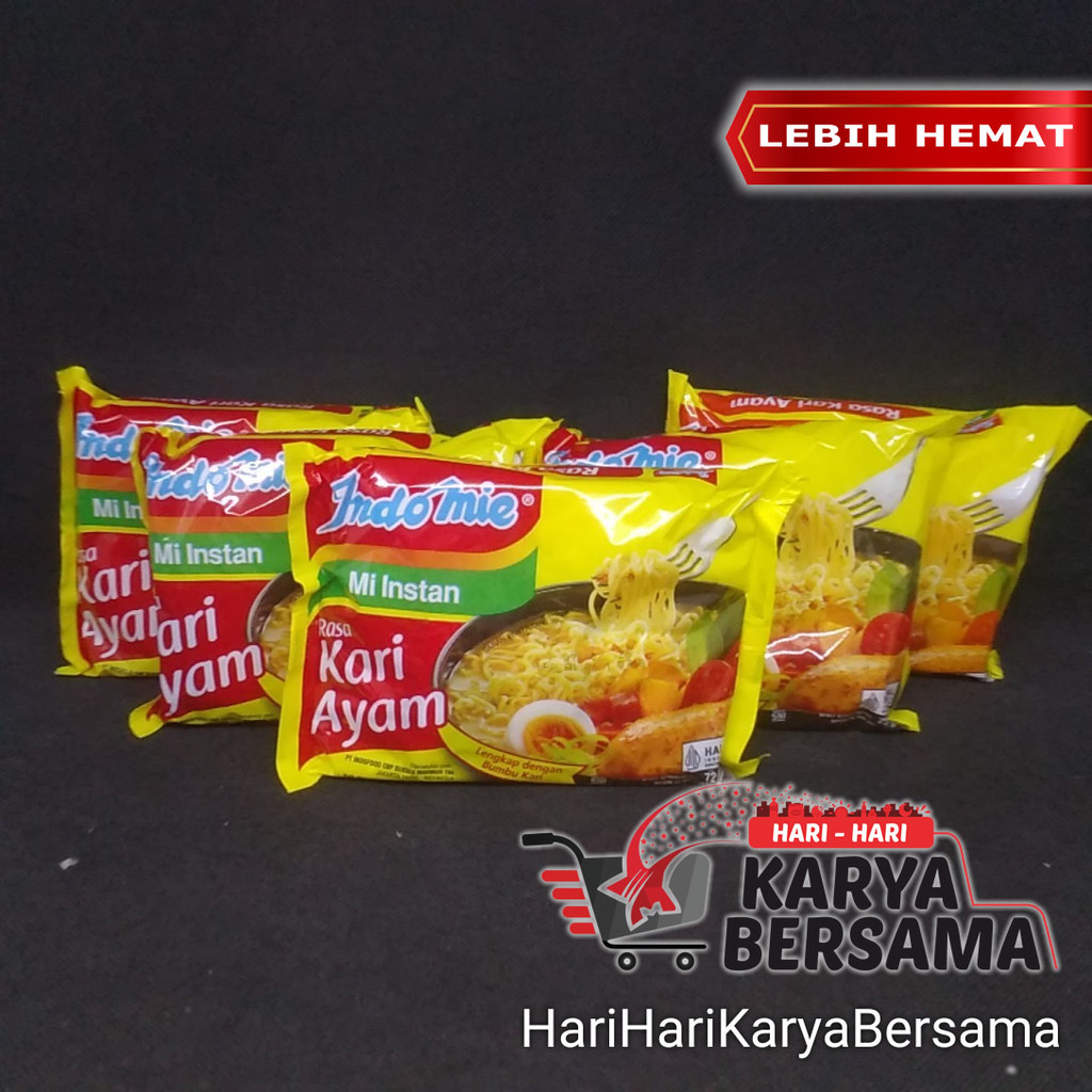 

MAKANAN MIE INSTAN INDOMIE KARI AYAM PACK 5 PCS X 72GR
