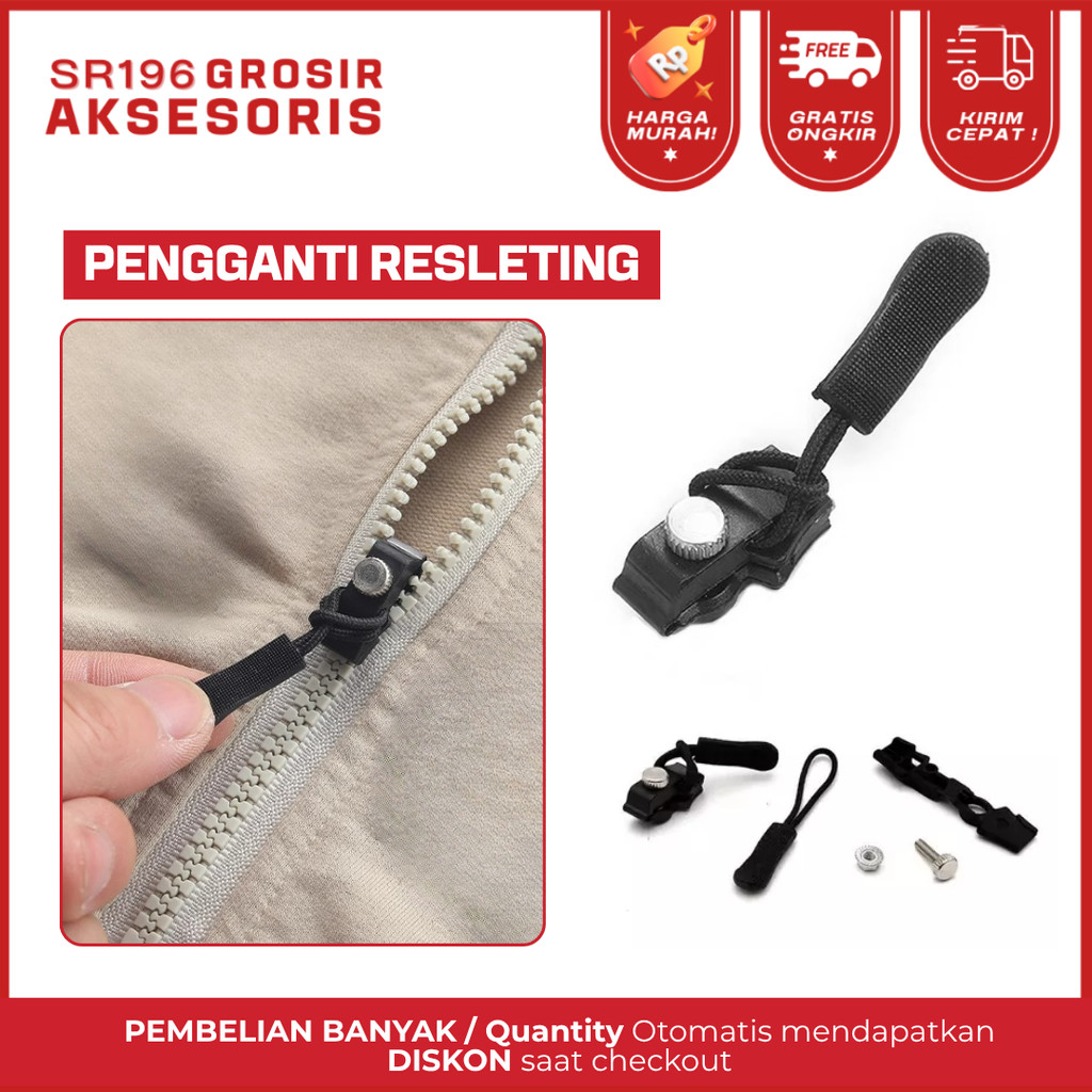 Pengganti Resleting Rusak / Tarikan Resleting Zipper Puller / Sleting Pengganti / Resleting Jaket