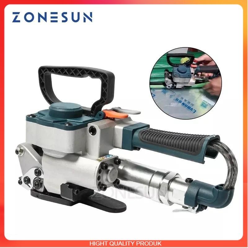 

BEST QUALITY ZONESUN Pneumatic Friction Welding Baler Strapping Machine Air PET Banding Machine Tool For 13-19mm Width PET Straps
